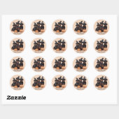 Happy Halloween Rottweiler Honden Jack O Lantern Ronde Sticker (Vel)