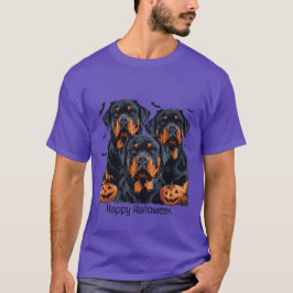 Happy Halloween Rottweiler Honden Jack O Lantern T-shirt