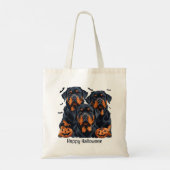 Happy Halloween Rottweiler Honden Jack O Lantern Tote Bag (Achterkant)