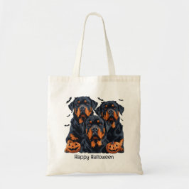 Happy Halloween Rottweiler Honden Jack O Lantern Tote Bag
