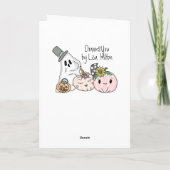 Happy Halloween | Roze pompoen en pooldots Kaart (Achterkant)