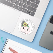 Happy Halloween | Roze pompoen en pooldots Sticker (Laptop met iPhone)