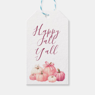 Happy Halloween Roze Pompoen Onderzetters Cadeaulabel