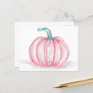 Happy Halloween Roze Pompoen Pinkoween Briefkaart