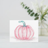 Happy Halloween Roze Pompoen Pinkoween Briefkaart (Staand voorkant)