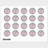 Happy Halloween Roze Pompoen Pinkoween Ronde Sticker (Vel)