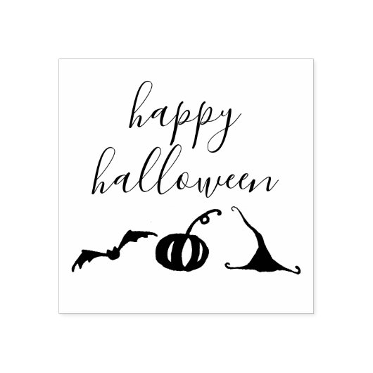 Happy Halloween Rubber Stamp Rubberstempel (Afrduk)