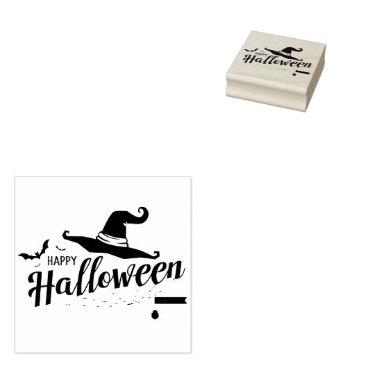 Happy Halloween Rubberstempel (Gestempeld)