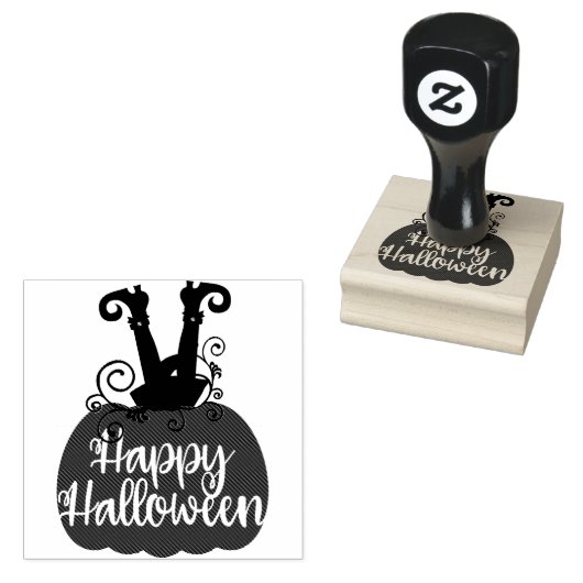 Happy Halloween Rubberstempel (Gestempeld)