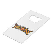 Happy Halloween Ruby Eye Pumpkin Silver Lijst Creditkaart Flessenopener (Achterkant Gekanteld)