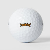Happy Halloween Ruby Eye Pumpkin Silver Lijst Golfballen (Voorkant)
