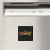 Happy Halloween Ruby Eye Pumpkin Silver Lijst Magneet (Insitu (Vaatwasser))