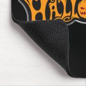 Happy Halloween Ruby Eye Pumpkin Silver Lijst Muismat (Hoek)