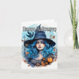 Happy Halloween | Salem Witch Kaart