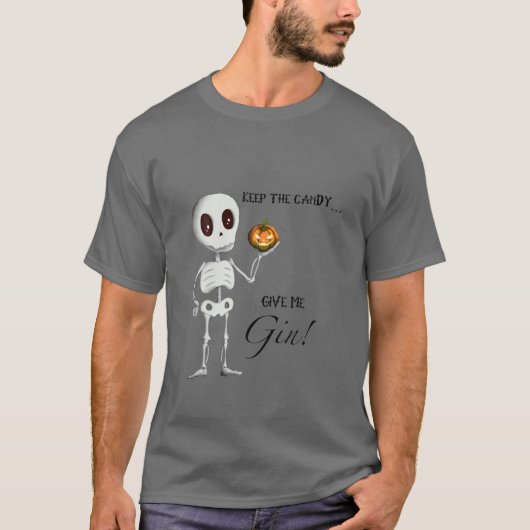 Happy Halloween Sassy Skeleton T-shirt (Voorkant)