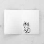 Happy Halloween! Scardy Owl Skull~cards Kaart (Binnen)
