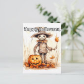 Happy Halloween Scarecrow Briefkaart (Staand voorkant)