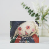 Happy Halloween Scarecrow Briefkaart (Staand voorkant)