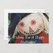Happy Halloween Scarecrow Briefkaart (Voorkant / Achterkant)