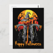 Happy Halloween Scarecrow Briefkaart (Voorkant / Achterkant)