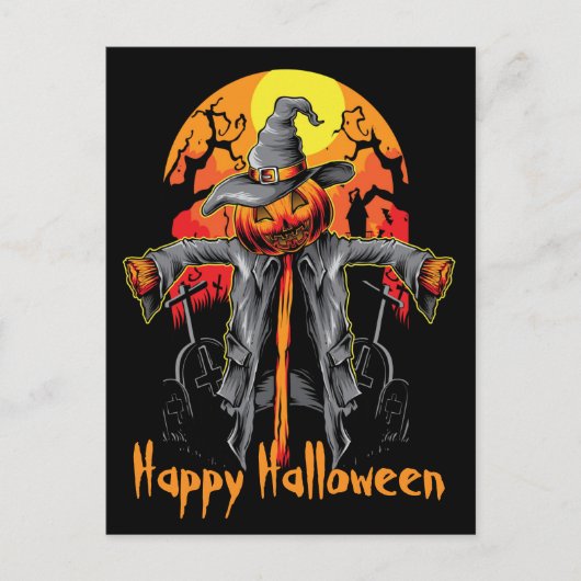 Happy Halloween Scarecrow Briefkaart (Voorkant)