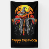 Happy Halloween Scarecrow Spandoek (Verticaal)