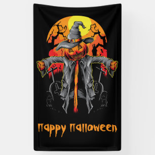 Happy Halloween Scarecrow Spandoek