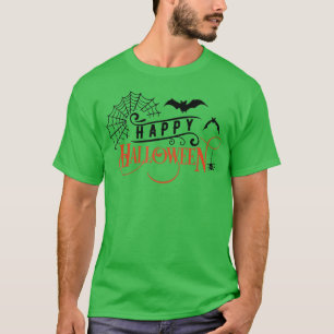 Happy Halloween Scary Bat Spider Halloween Holiday T-shirt