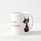 Happy Halloween Scary Black Cat Coffee Cocoa Mok (Voorkant rechts)
