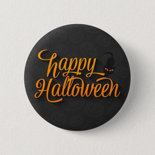 Happy Halloween Scary Cat Button (Voorkant)