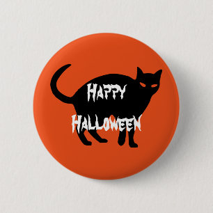 Happy Halloween Scary Cat Ronde Button 5,7 Cm