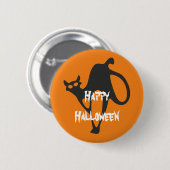 Happy Halloween Scary Cat Ronde Button 5,7 Cm (Voorkant /achterkant)