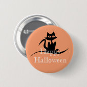 Happy Halloween Scary Cat Ronde Button 5,7 Cm (Voorkant /achterkant)