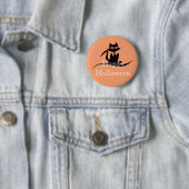 Happy Halloween Scary Cat Ronde Button 5,7 Cm (In situ)