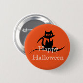Happy Halloween Scary Cat Ronde Button 5,7 Cm (Voorkant /achterkant)