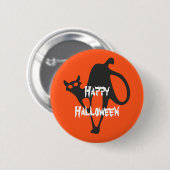 Happy Halloween Scary Cat Ronde Button 5,7 Cm (Voorkant /achterkant)
