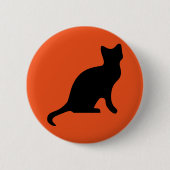 Happy Halloween Scary Cat Ronde Button 5,7 Cm (Voorkant)