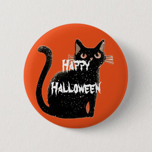 Happy Halloween Scary Cat Ronde Button 5,7 Cm