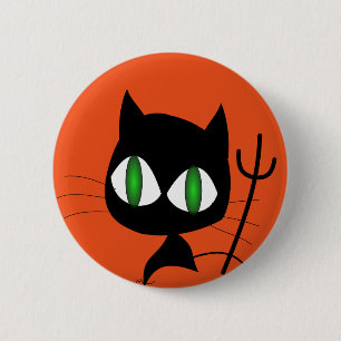 Happy Halloween Scary Cat Ronde Button 5,7 Cm
