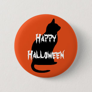 Happy Halloween Scary Cat Ronde Button 5,7 Cm