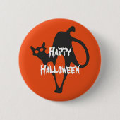 Happy Halloween Scary Cat Ronde Button 5,7 Cm (Voorkant)