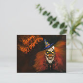 Happy Halloween Scary Clown Briefkaart (Staand voorkant)