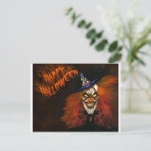 Happy Halloween Scary Clown Briefkaart (Staand voorkant)