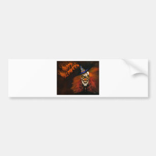 Happy Halloween Scary Clown Bumpersticker