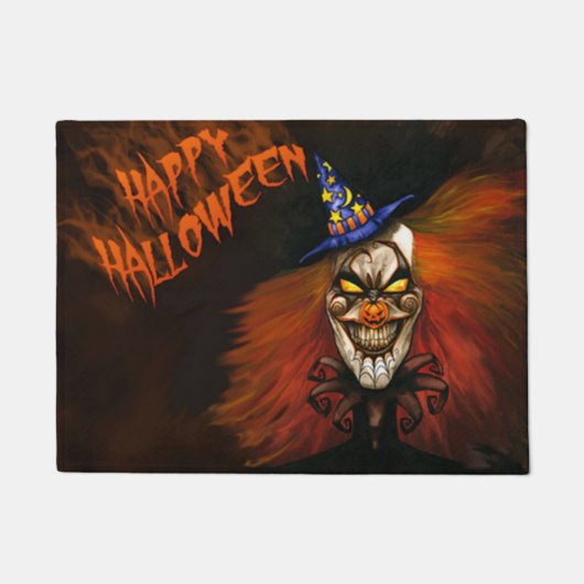 Happy Halloween Scary Clown Deurmat (Voorkant)