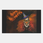 Happy Halloween Scary Clown Rechthoekige Sticker (Voorkant)