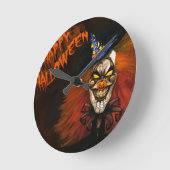 Happy Halloween Scary Clown Ronde Klok (Hoek)