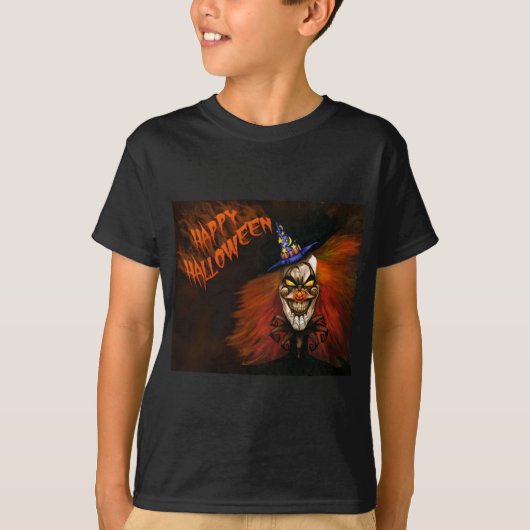 Happy Halloween Scary Clown T-shirt (Voorkant)