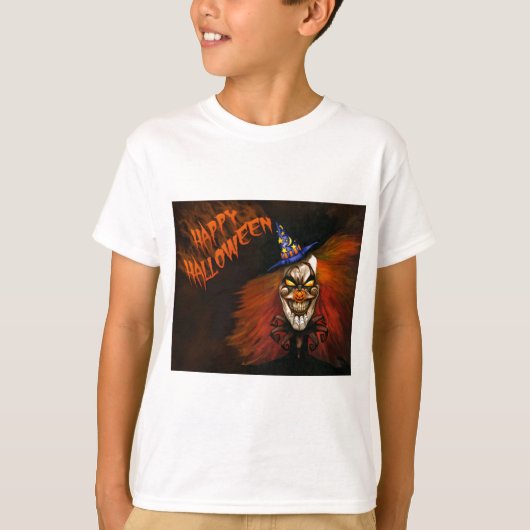 Happy Halloween Scary Clown T-shirt (Voorkant)