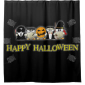 Happy Halloween Scary Friends Douchegordijn (Voorkant)
